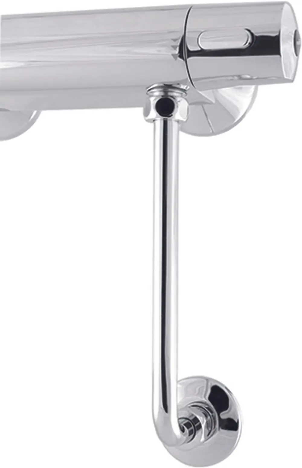 Wandanschlussbogen aus verchromtem Material, ideal für Sanitärinstallationen. Produkt von Ideal Standard, geeignet für Wandmontage.